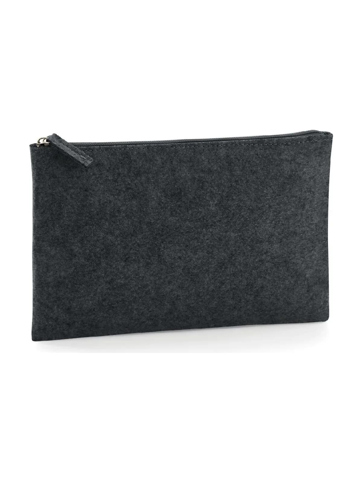 Felt Accessory Pouch — CHARCOAL MELANGE