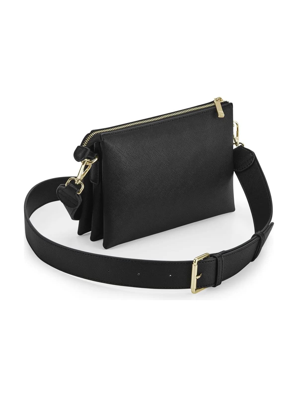 Boutique Soft Cross Body Bag — BLACK