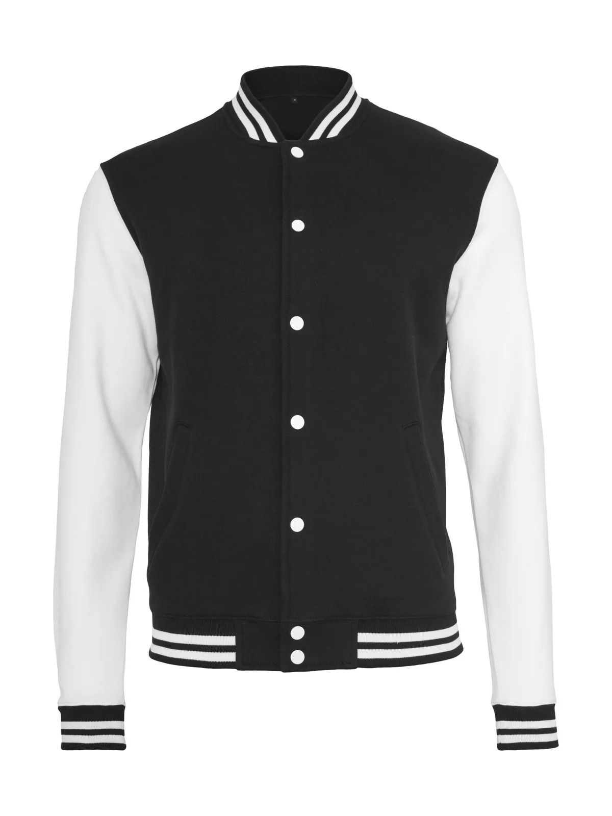Sweat College Jacket — BLACK/WHITE