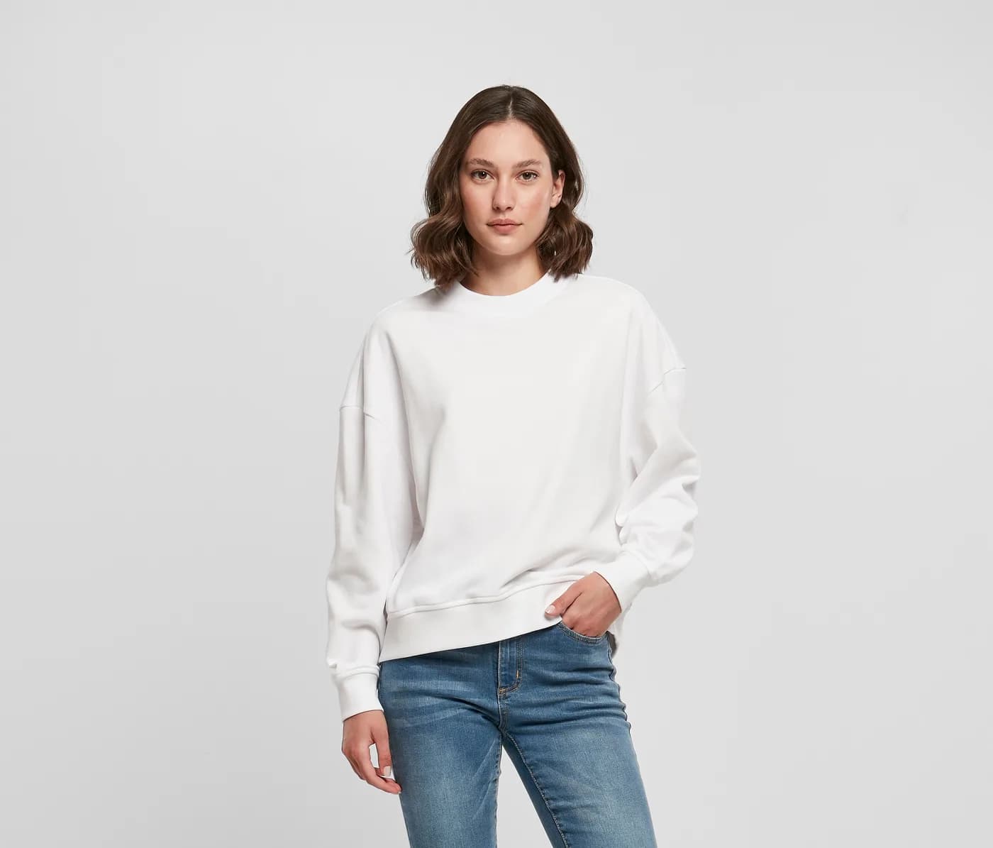 Ladies Oversized Crewneck — customisable Sweats & hoodies by Build Your Brand