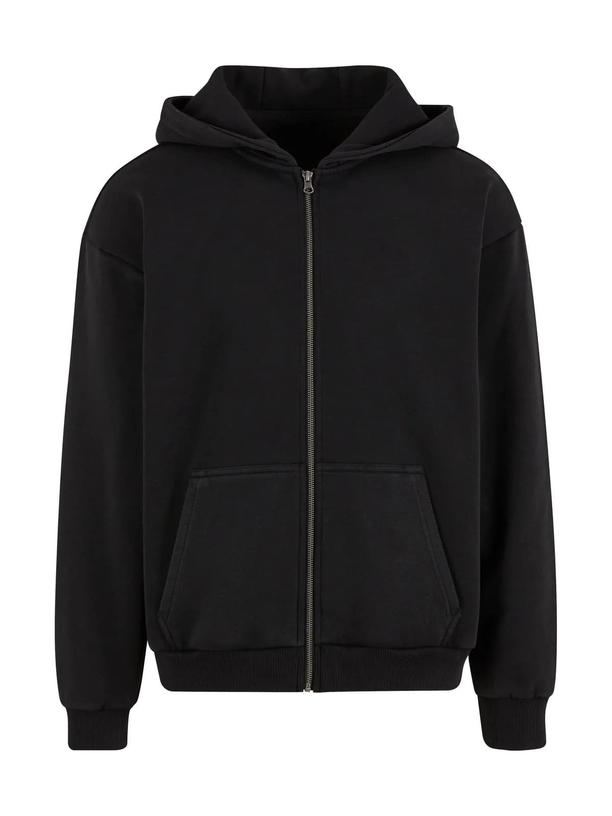 Vintage Heavy Zip Hoodie — BLACK