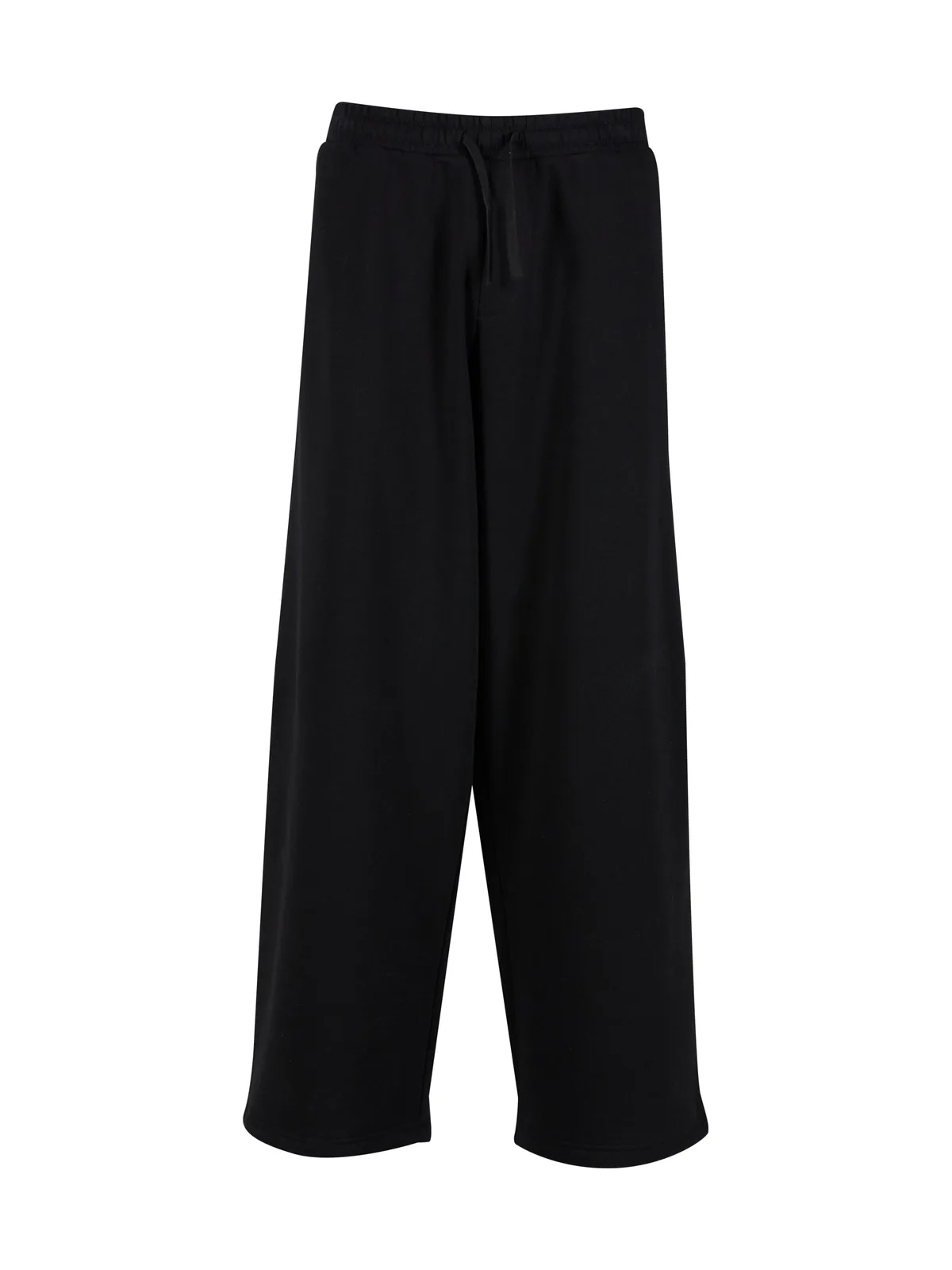 Wideleg Sweatpants — BLACK
