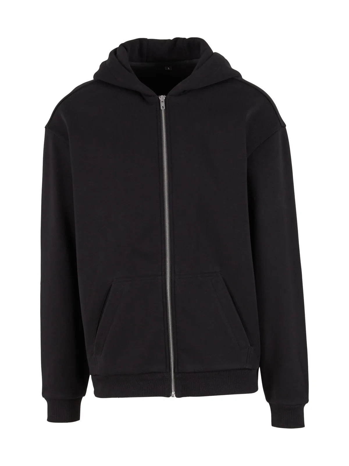 Loose Fit Zip Hoody — BLACK