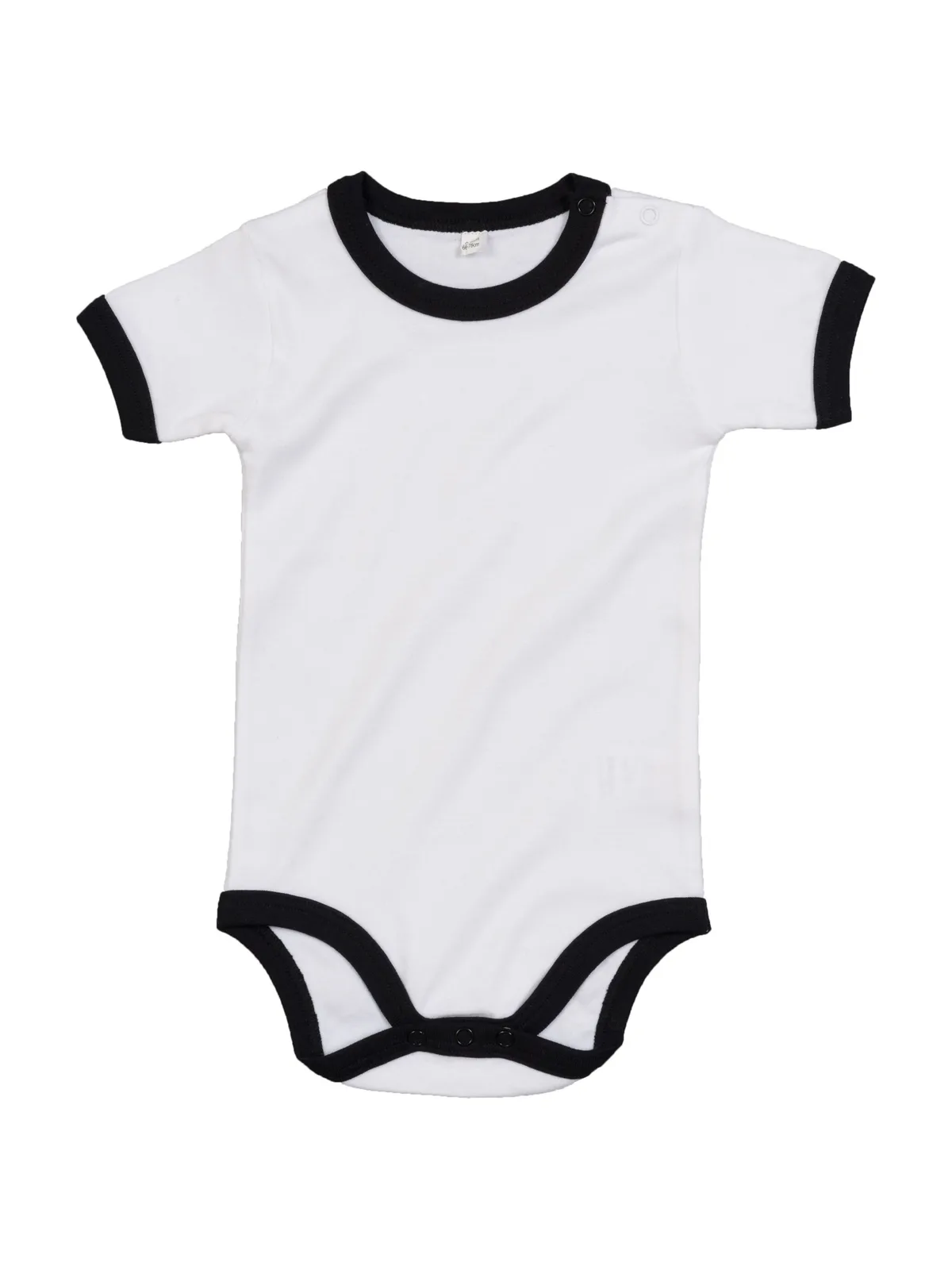 Baby Ringer Bodysuit — WHITE / BLACK