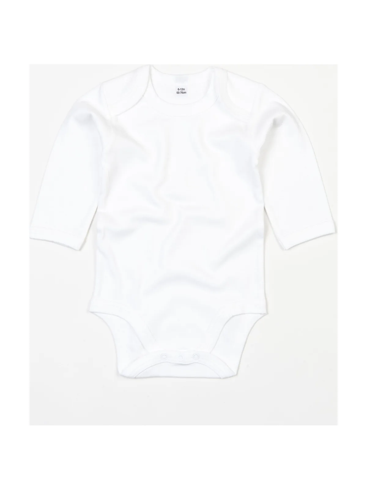 Baby Long Sleeve Bodysuit — WHITE