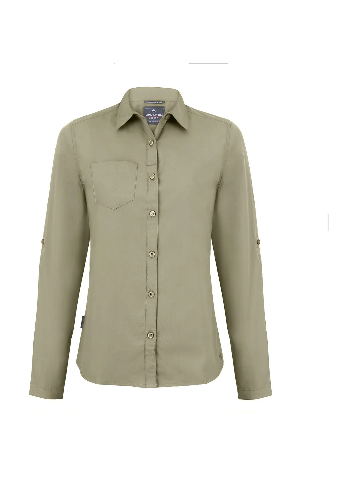 Expert Womens Kiwi Long Sleeved Shirt — PEBBLE
