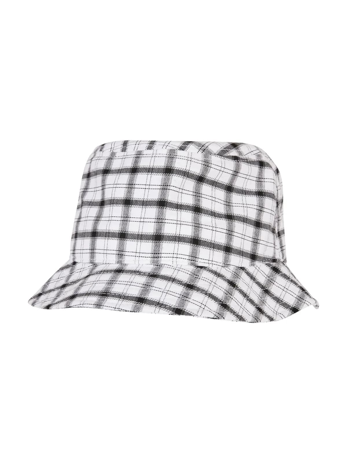 Check Bucket Hat — WHITE / GREY