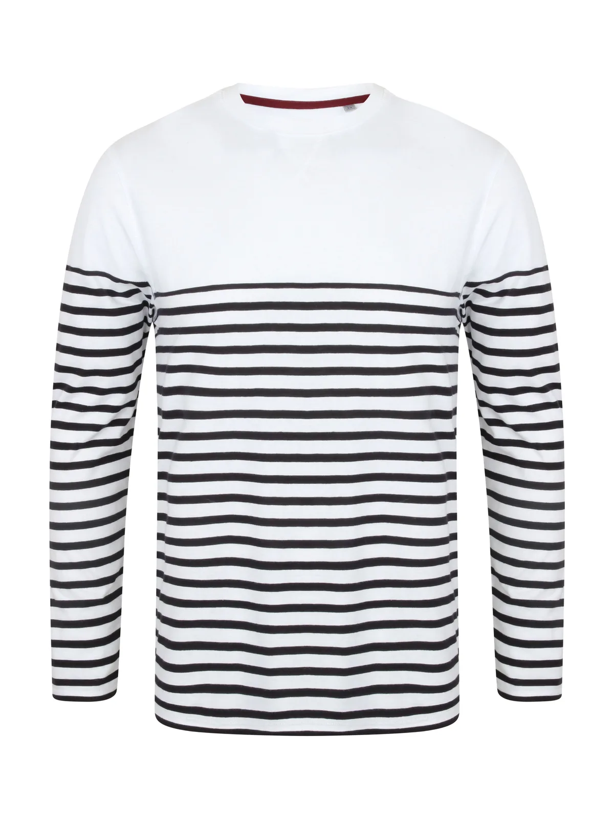 Long Sleeved Breton Striped T — WHITE/NAVY