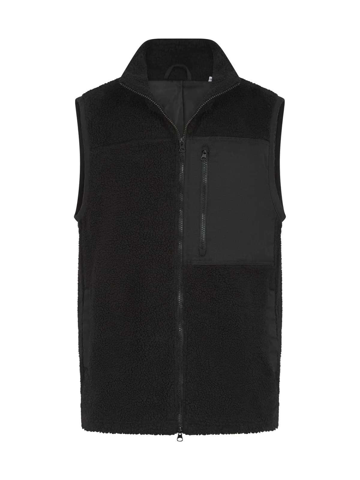 Recycled Sherpa Gilet — BLACK