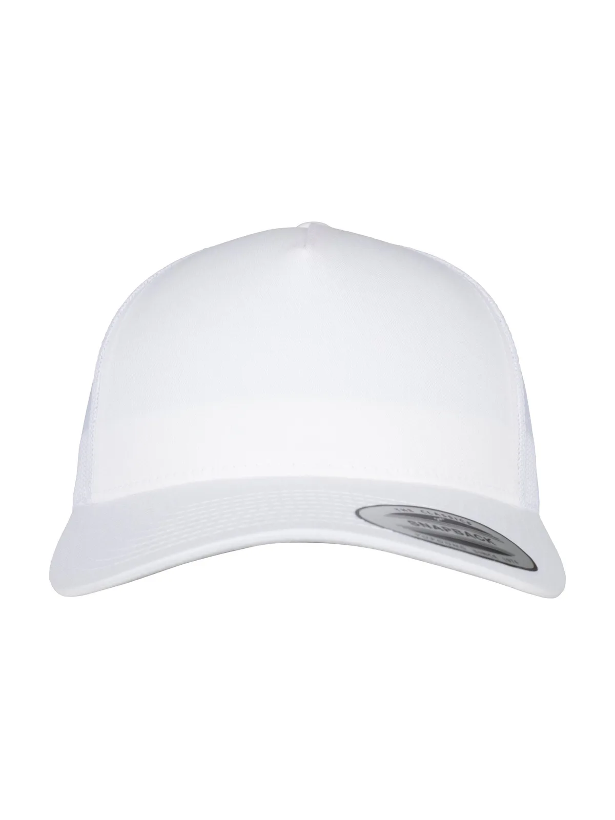 5-Panel Retro Trucker Cap — WHITE