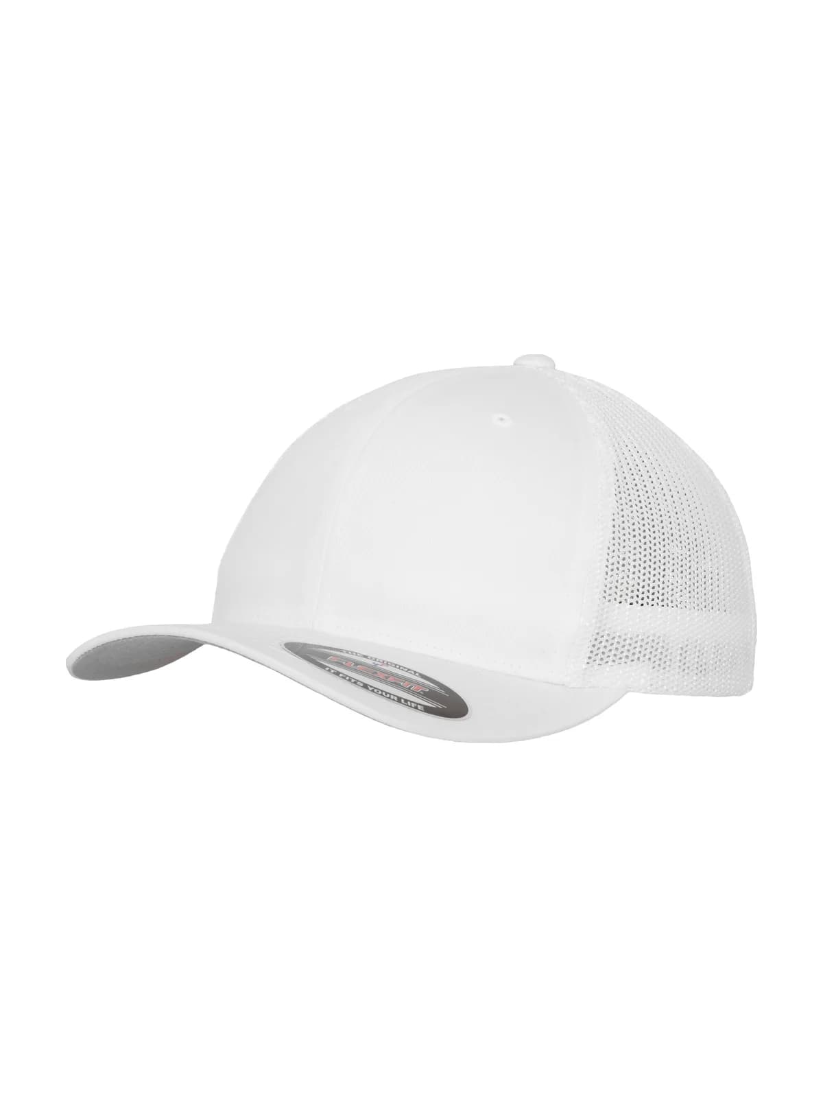 Flexfit Trucker Mesh Cap — WHITE