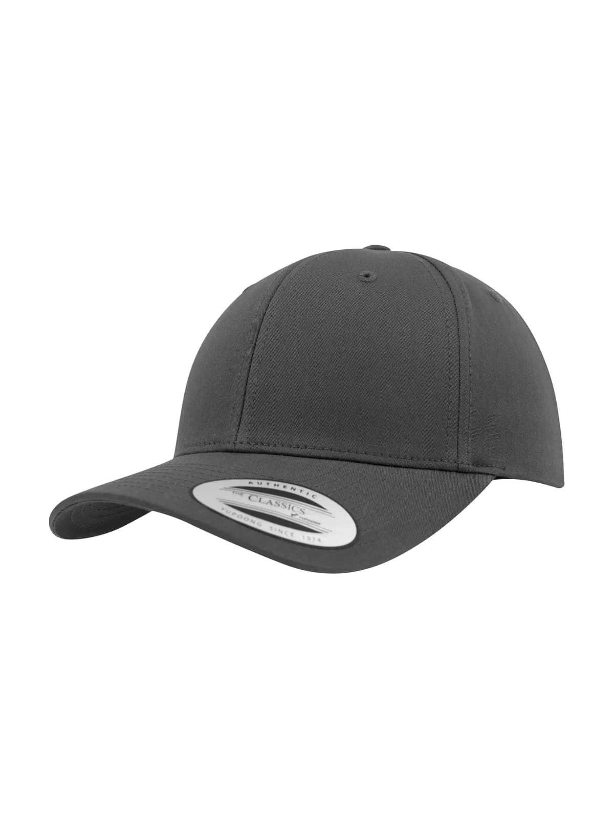 Curved Classic Snapback Cap — CHARCOAL