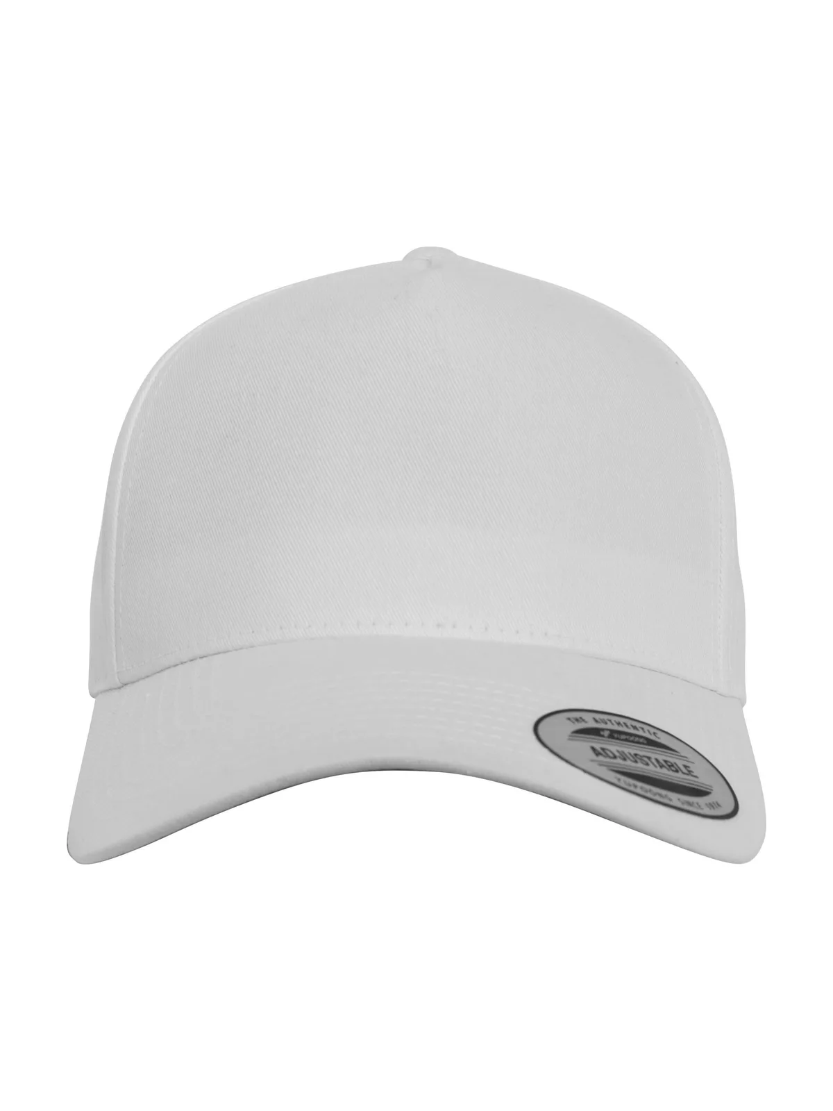5-Panel Curved Classic Snapback — WHITE
