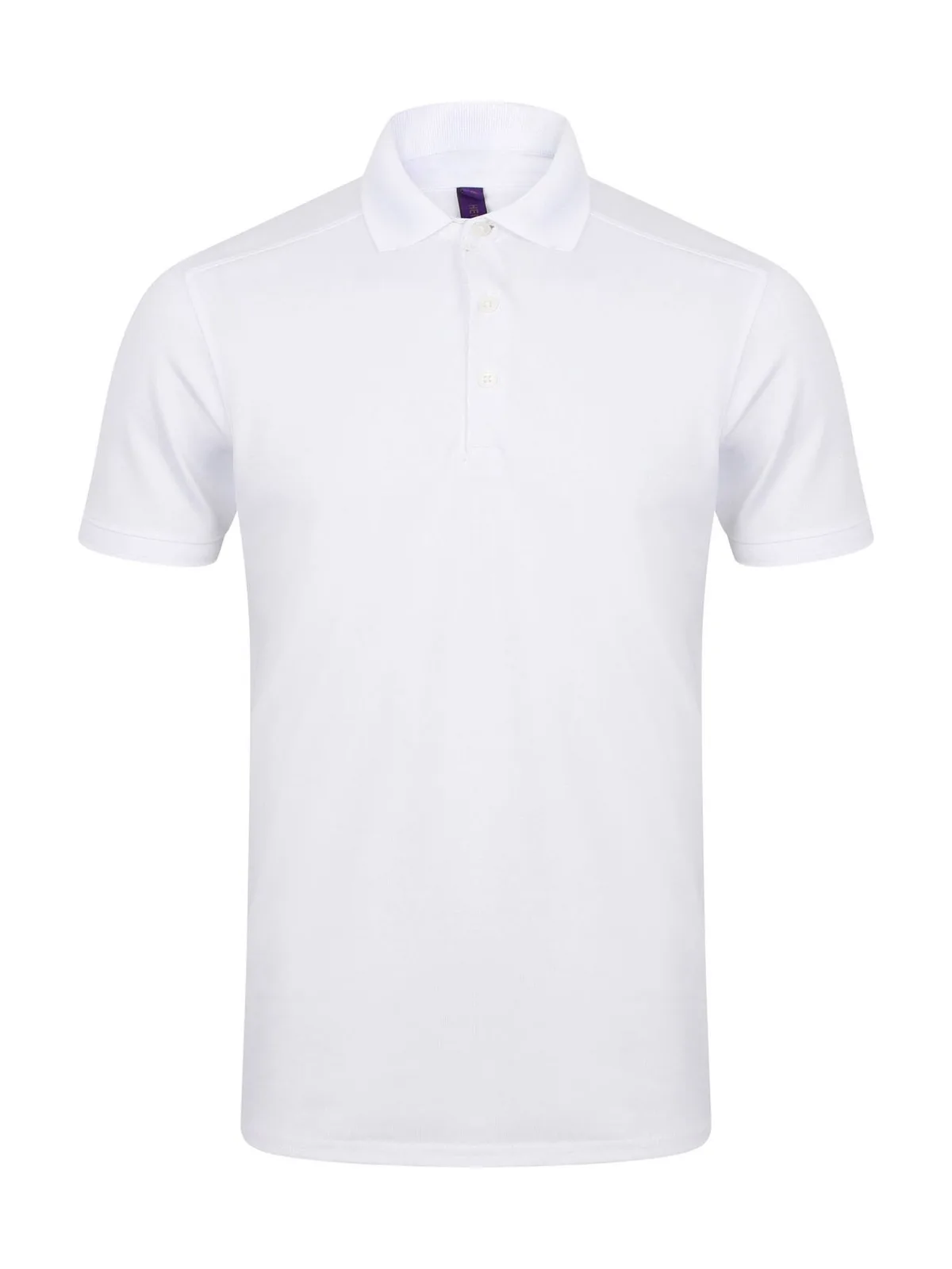 Men’s Slim Fit Stretch Polo Shirt — WHITE