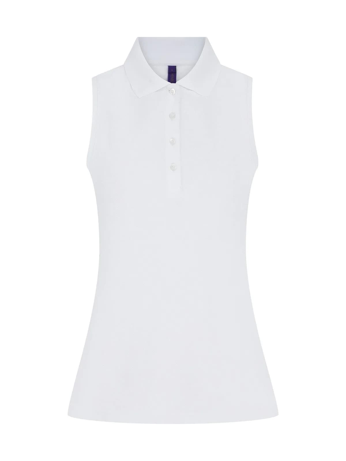 Ladies' Sleeveless Coolplus® Polo Shirt — WHITE