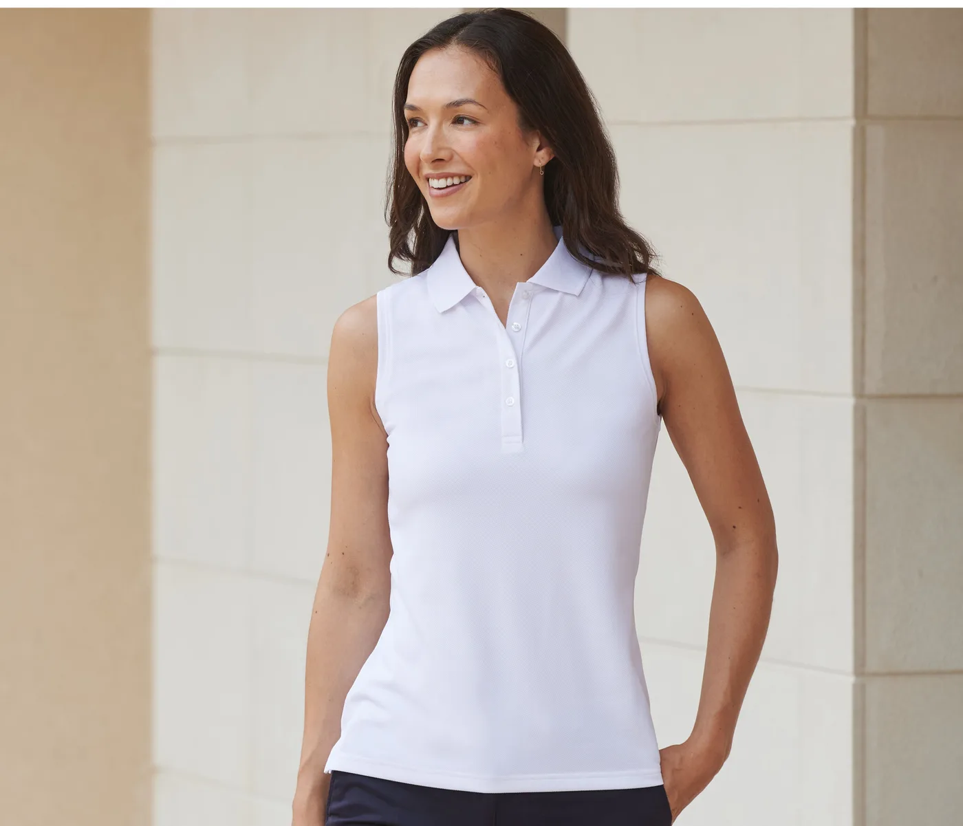 Ladies' Sleeveless Coolplus® Polo Shirt — customisable Polos by Henbury