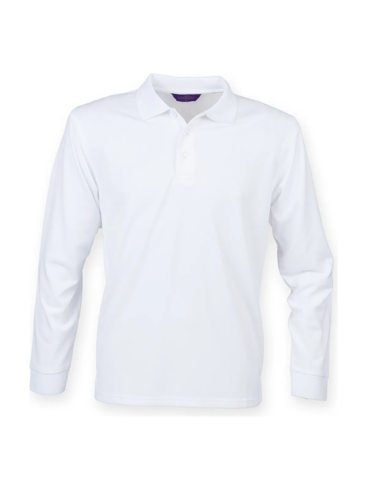 Unisex Coolplus® Long Sleeved Polo Shirt — WHITE