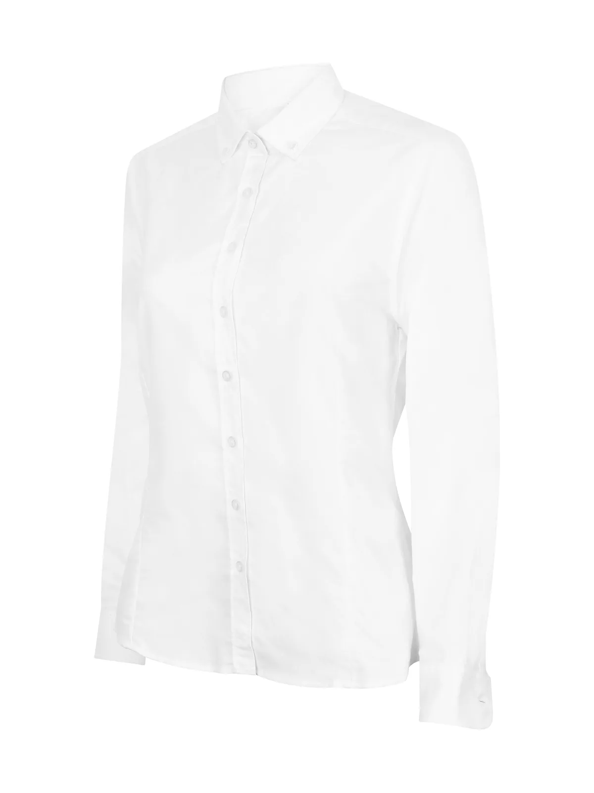 Ladies’ Modern Long Sleeved Shirt - Regular Fit — WHITE