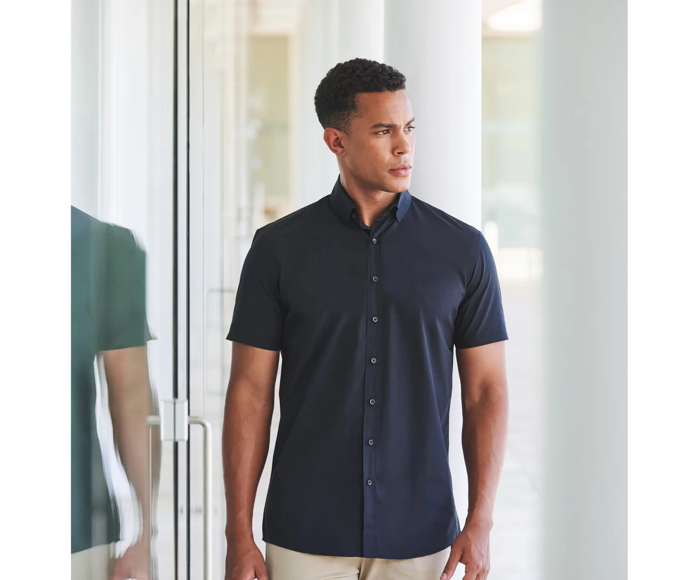 Men's Short Sleeved 'cotton Feel' Coolplus® Shirt — Chemises Henbury à personnaliser