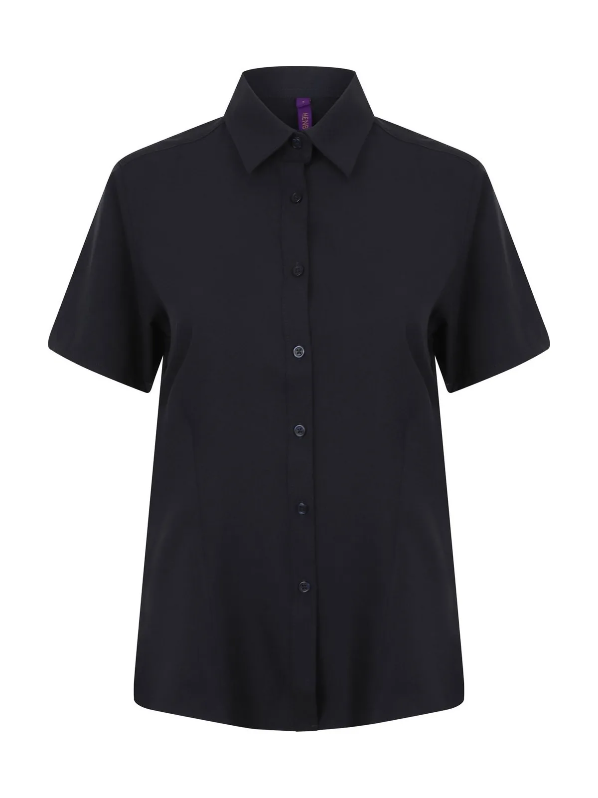 Ladies' Wicking Antibacterial Polyester Quick Dry Short Sleeved Shirt — Chemises Henbury à personnaliser