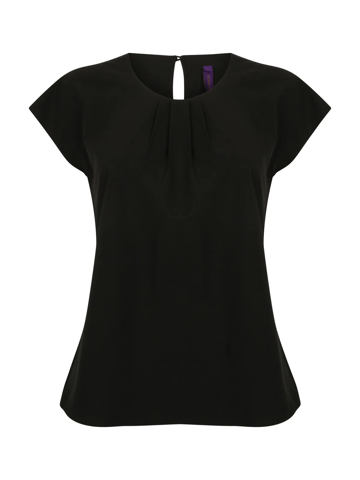 Ladies' Pleat Front Short Sleeved Blouse — Chemises Henbury à personnaliser