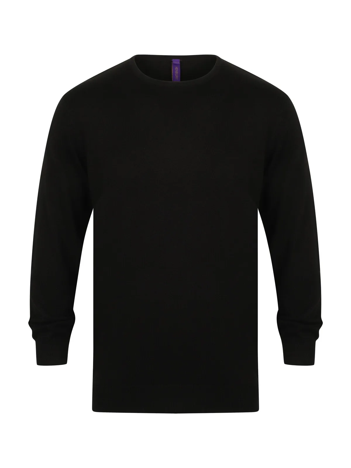 Men's Crew Neck Jumper — BLACK