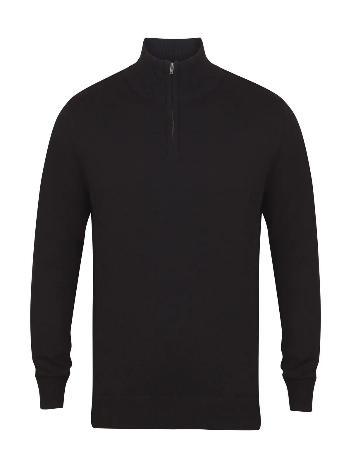 Men's 1/4 Zip Jumper — BLACK