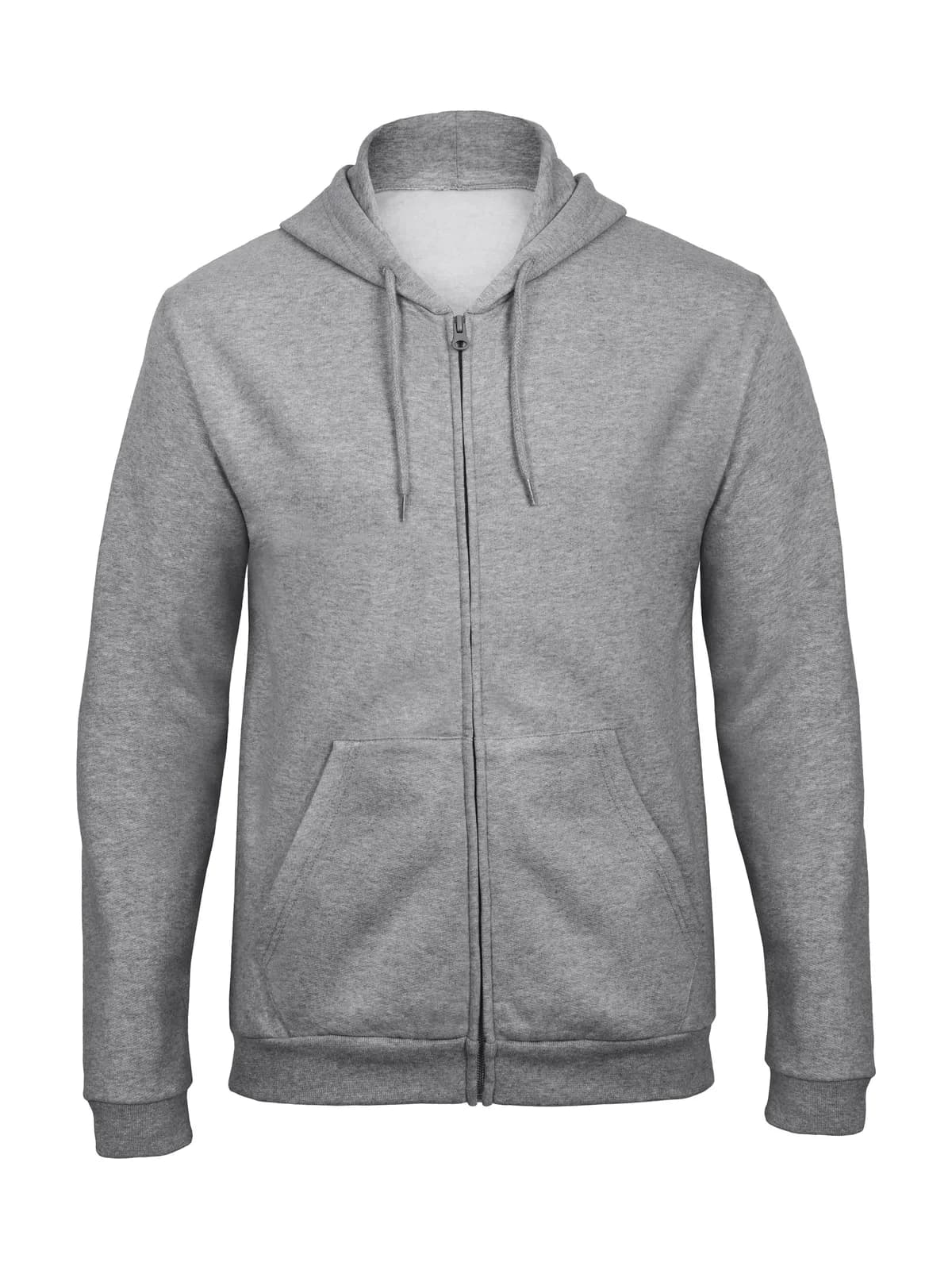 Full Zip Hooded Sweatshirt Id205 50/50 — HEATHER GREY