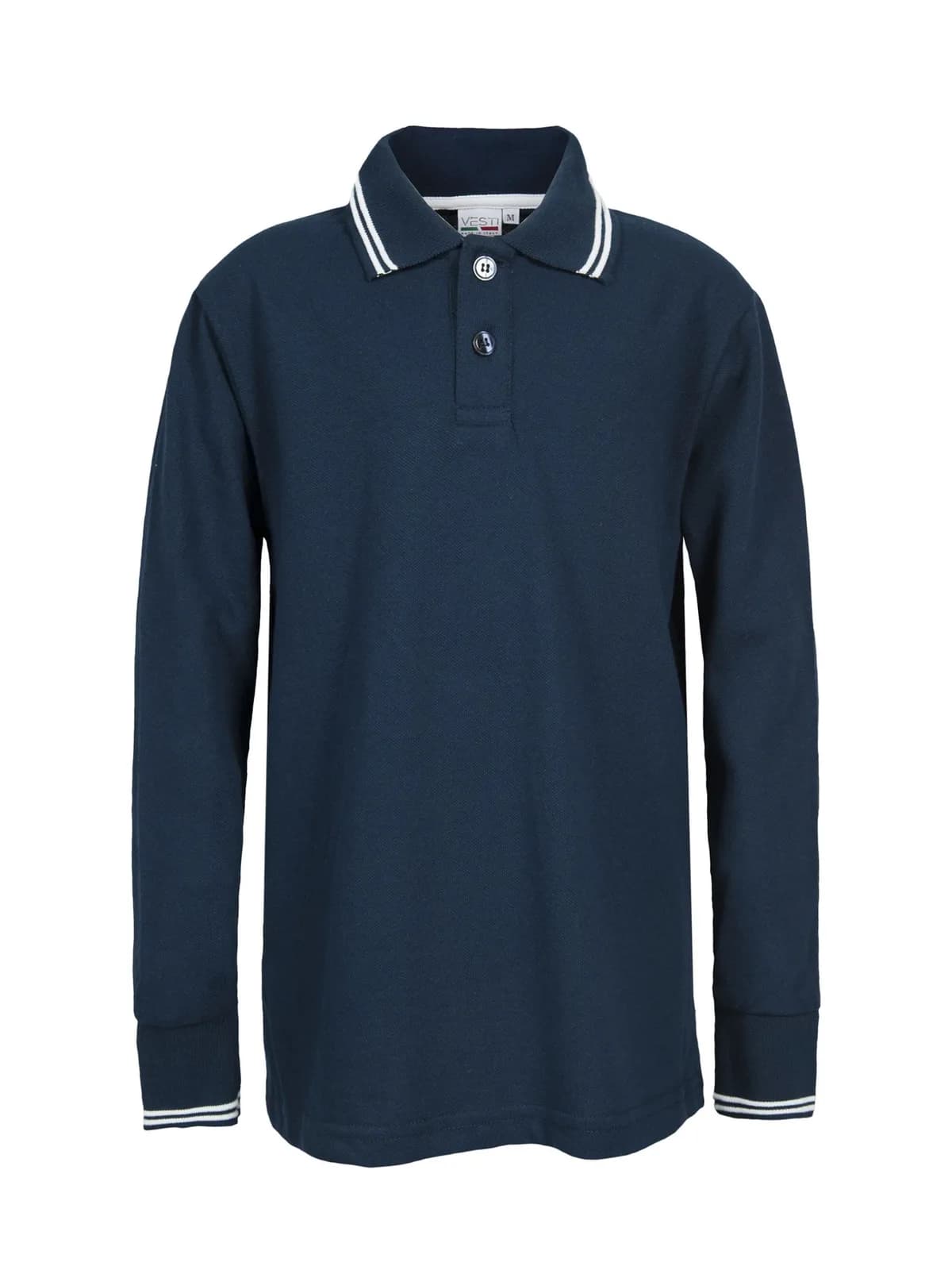 Kids’ Long Sleeve Piqué Polo Shirt — Polos Vesti à personnaliser