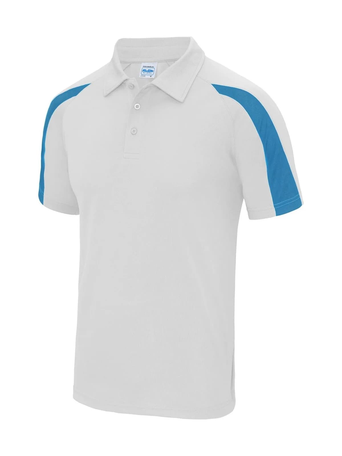 Contrast Cool Polo — ARCTIC WHITE / SAPPHIRE BLUE