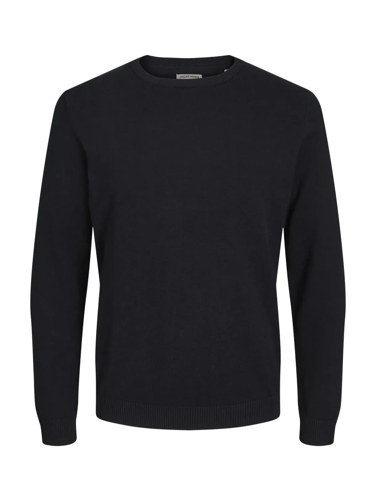 Basic Knit Crew Neck — BLACK