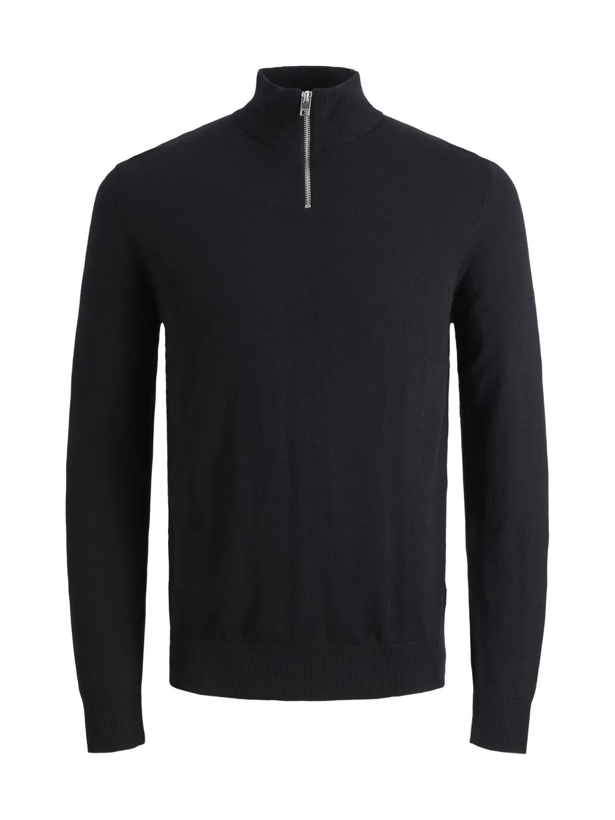 Emil Knit Half Zip — BLACK
