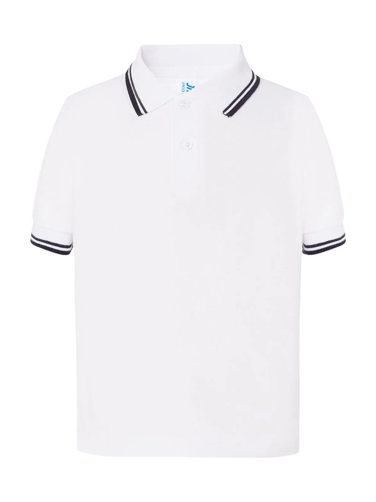 Contrasted Kid Polo — WHITE / NAVY