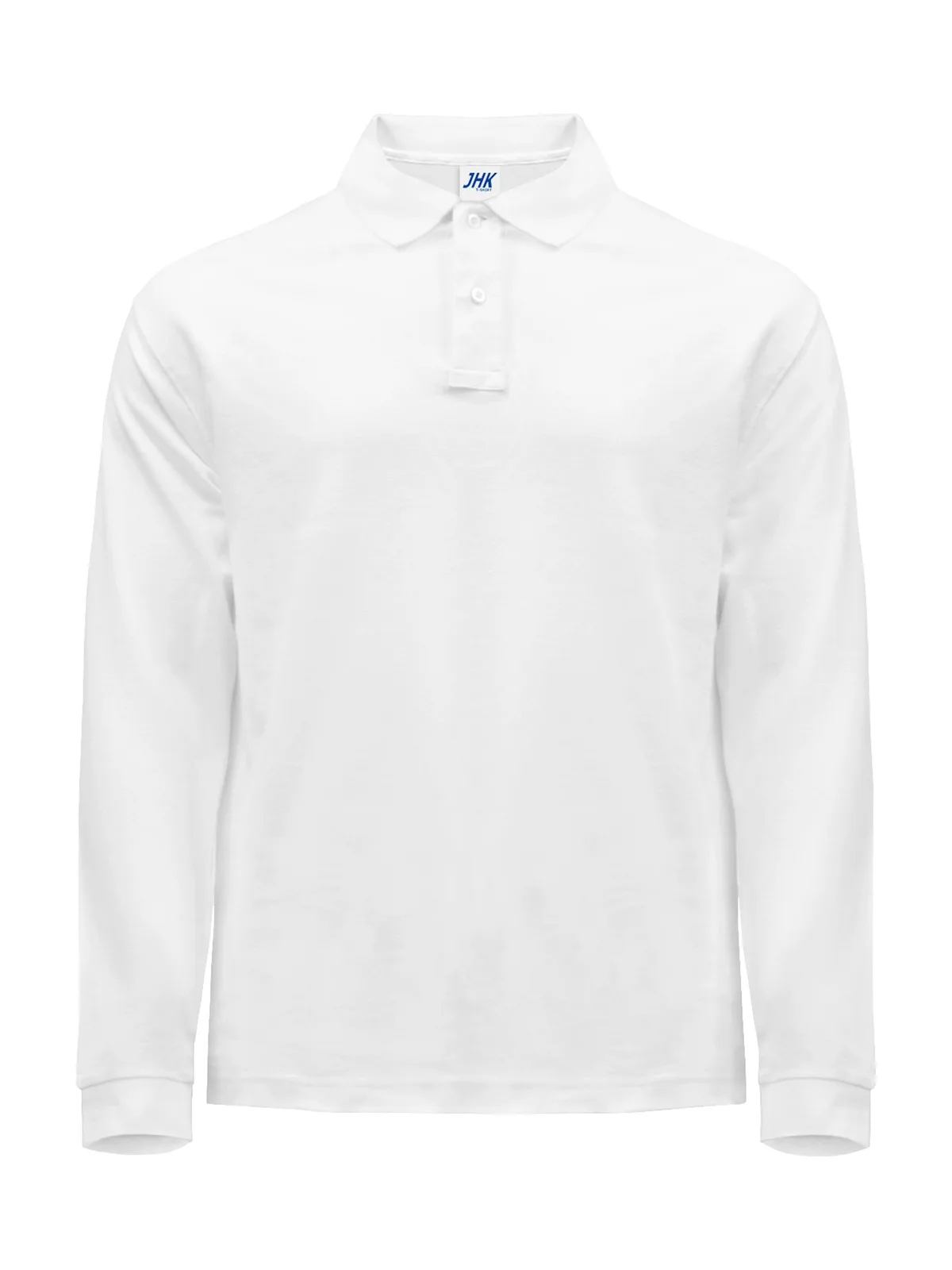 Man Regular Long Sleeve Polo — WHITE