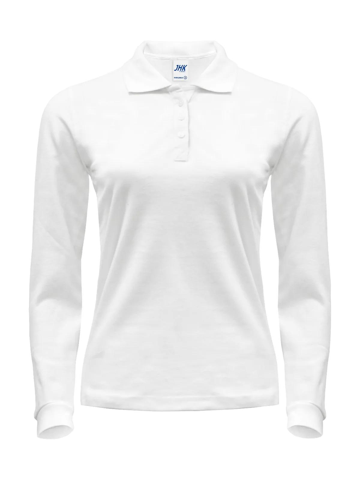 Lady Regular Long Sleeve Polo — WHITE