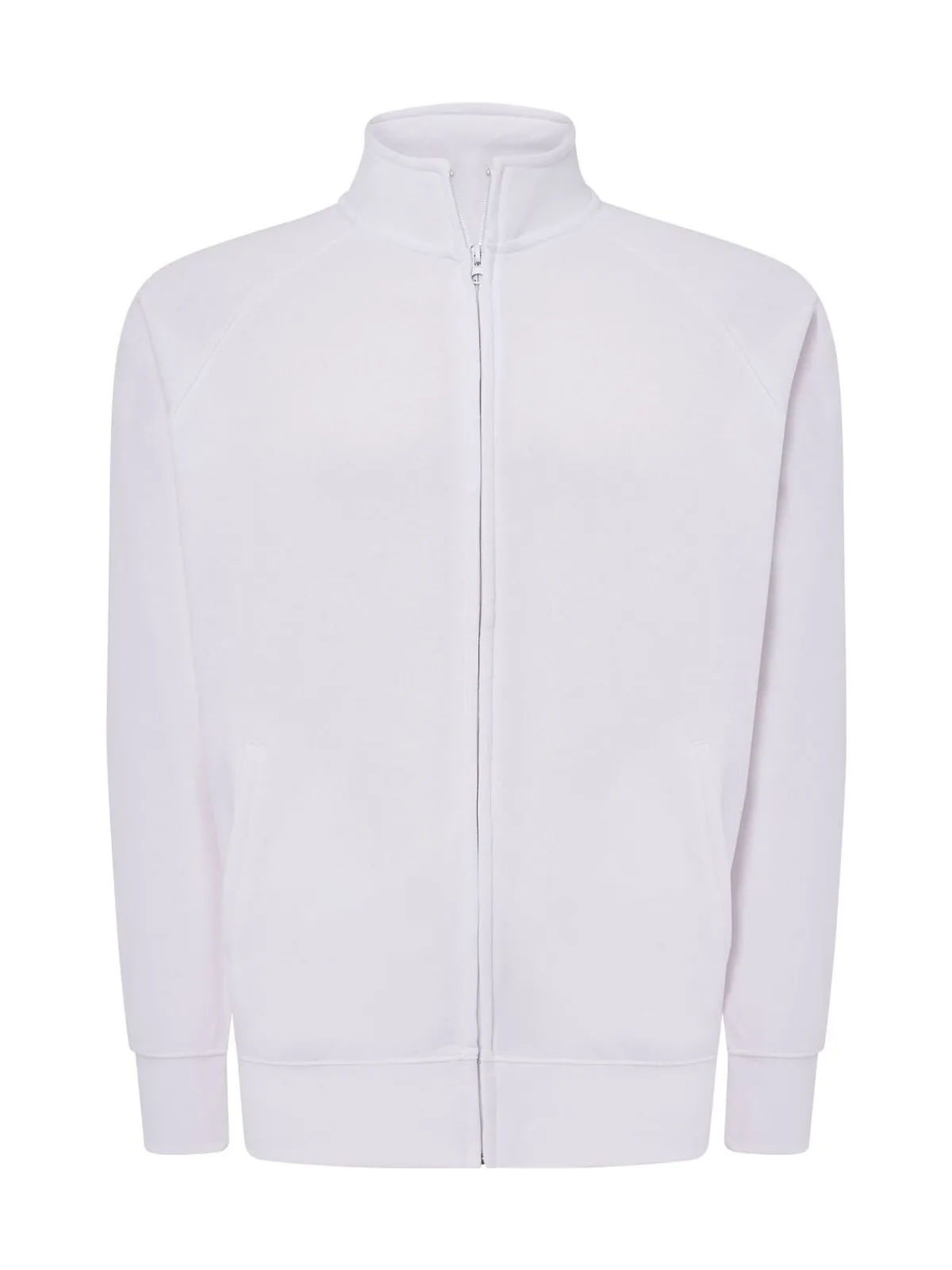 Full Zip Sweatshirt — WHITE