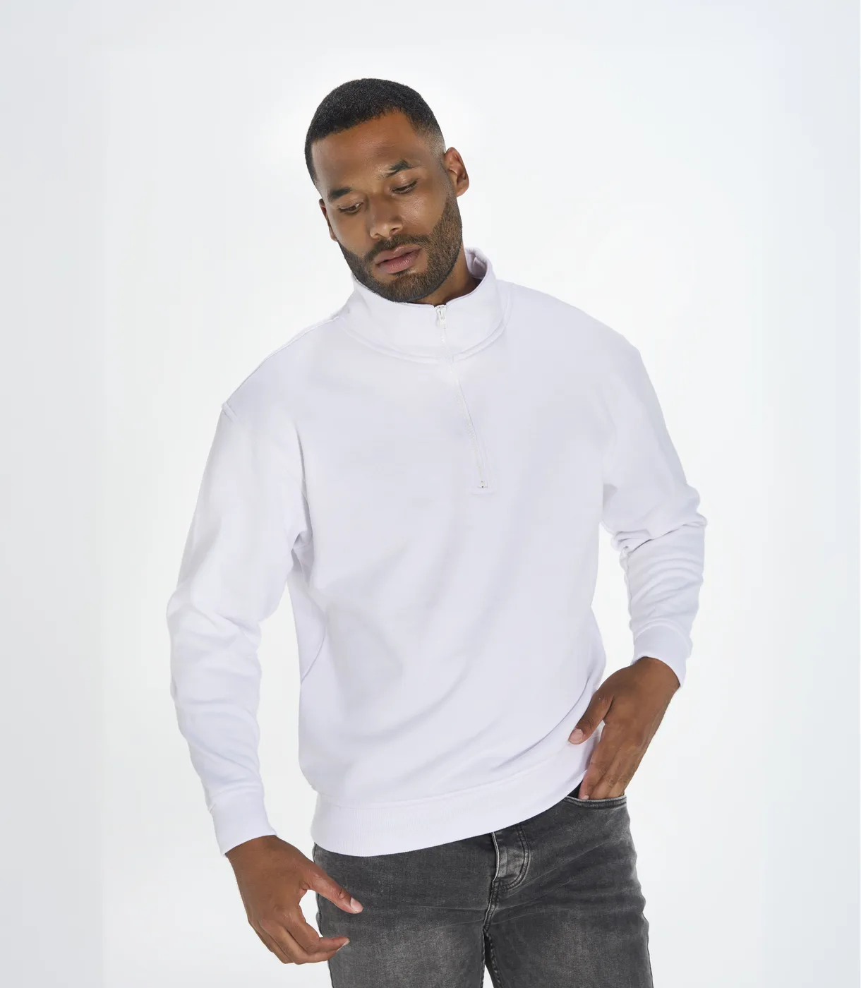 Half Zip Sweat Shirt — customisable Sweats & hoodies by JHK