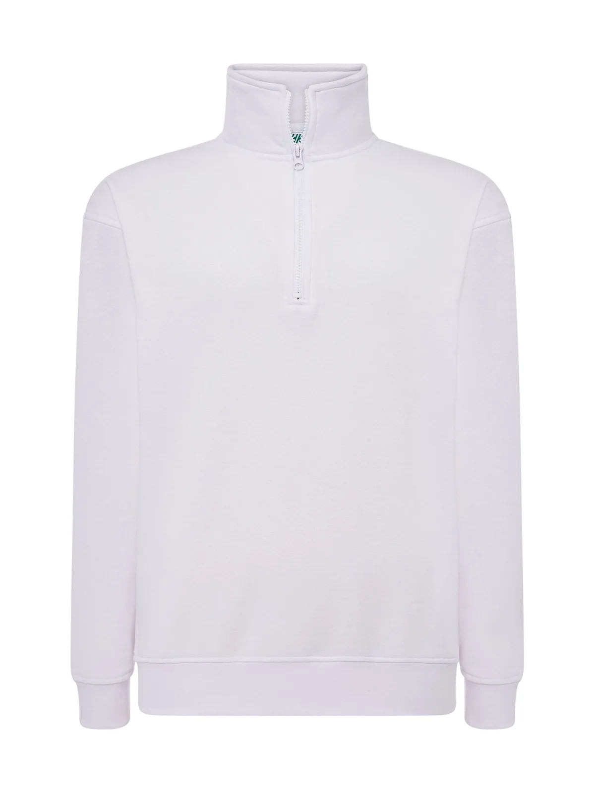 Half Zip Sweat Shirt — WHITE