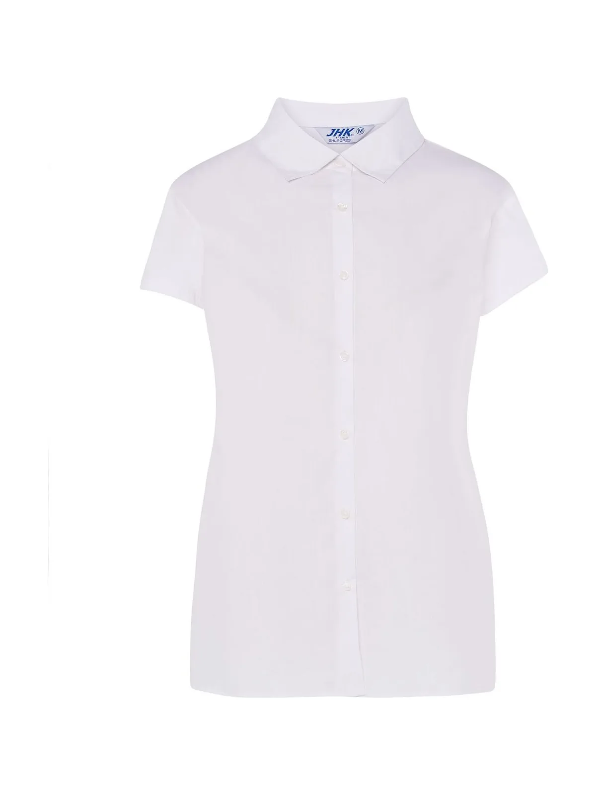 Lady Casual & Business Ss Shirt Poplin — WHITE