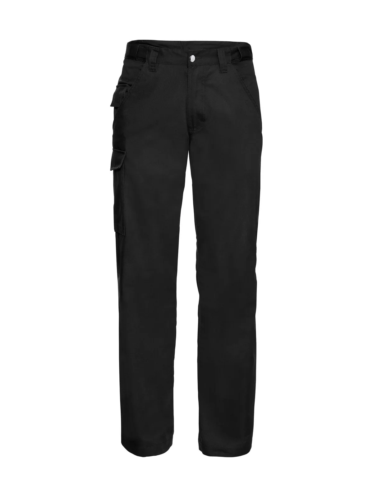 Workwear Polycotton Twill Trousers — BLACK