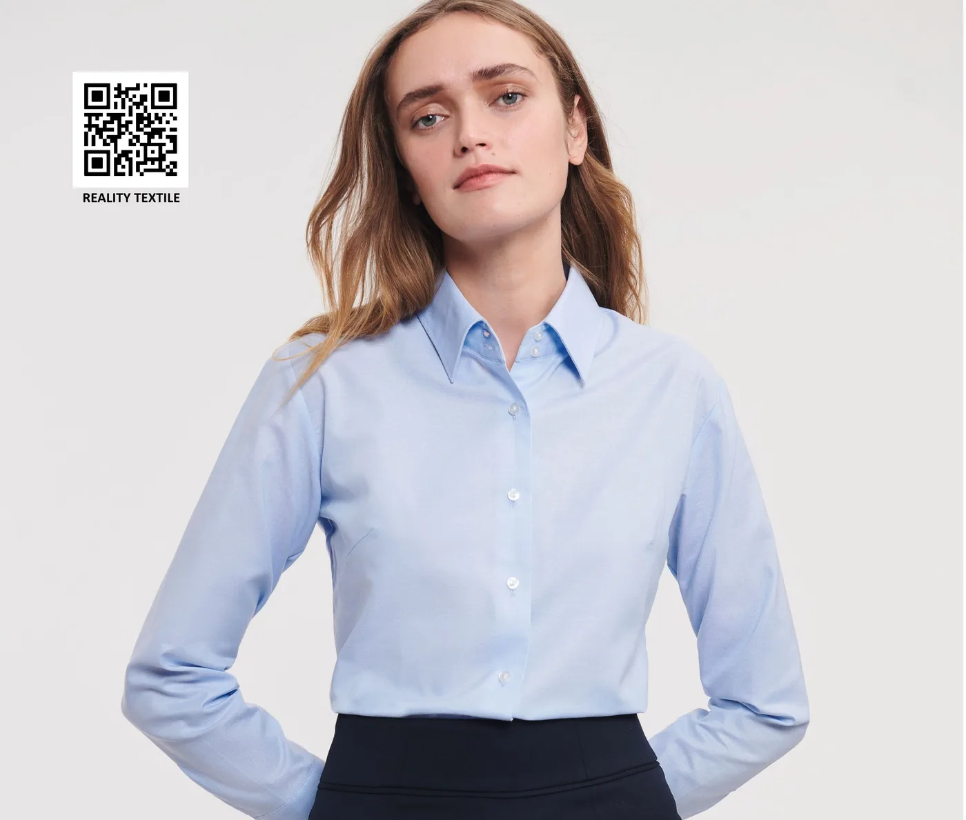 Ladies' Long Sleeve Tailored Oxford Shirt — customisable Shirts by Russell Collection