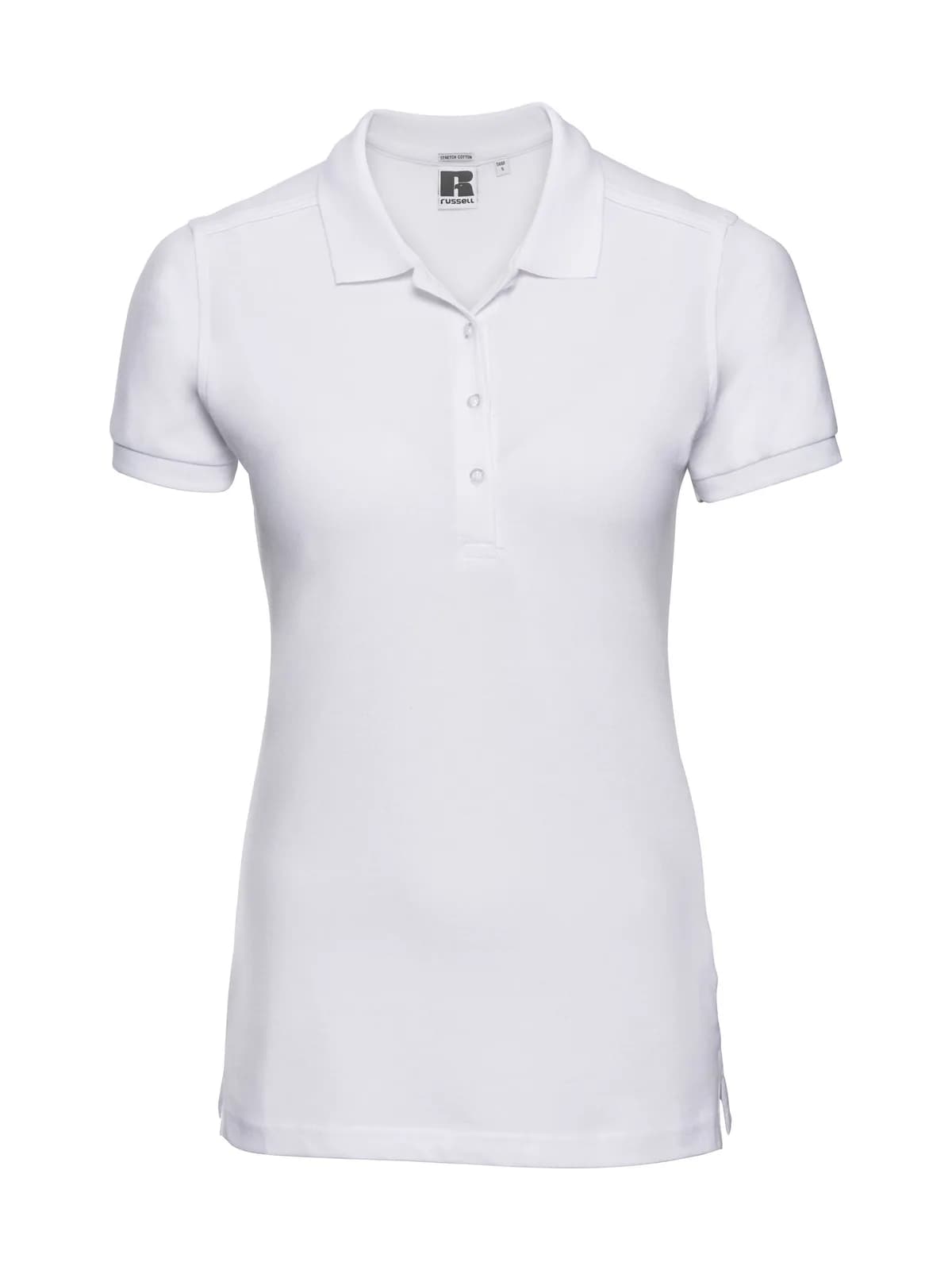 Ladies' Fitted Stretch Polo — WHITE