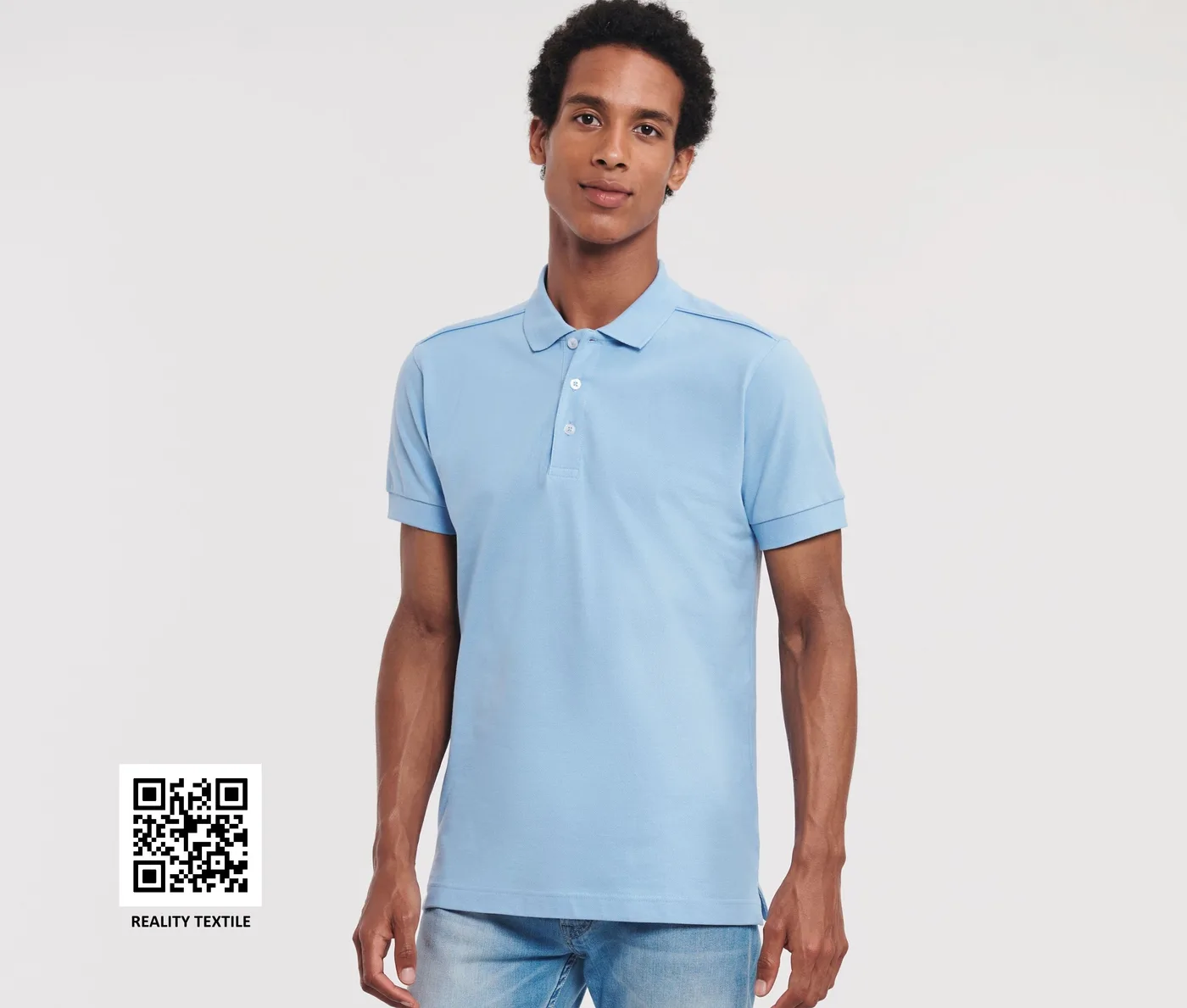 Men's Fitted Stretch Polo — Polos Russell à personnaliser