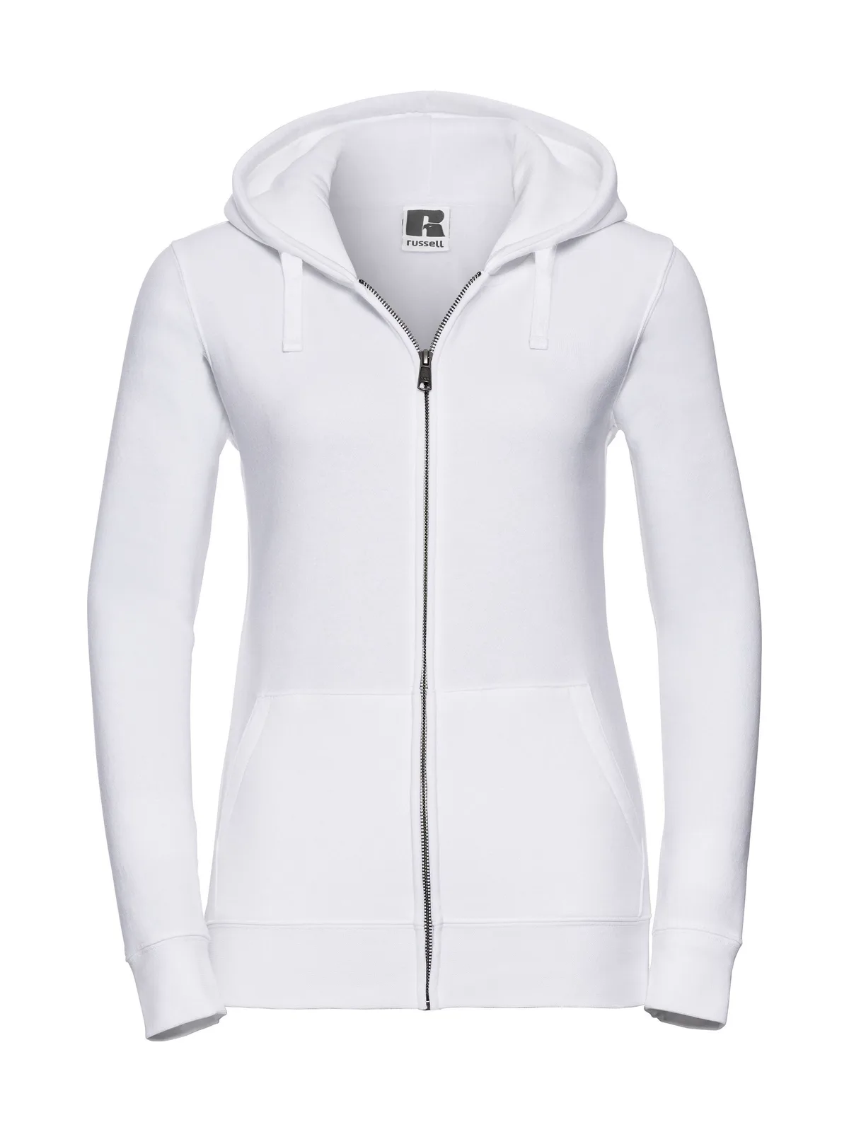 Ladies' Authentic Zipped Hood Jacket — WHITE