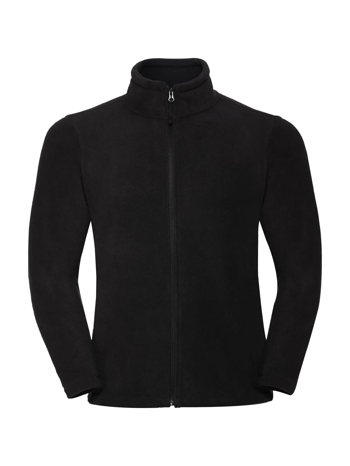 Men's Full Zip Outdoor Fleece — BLACK