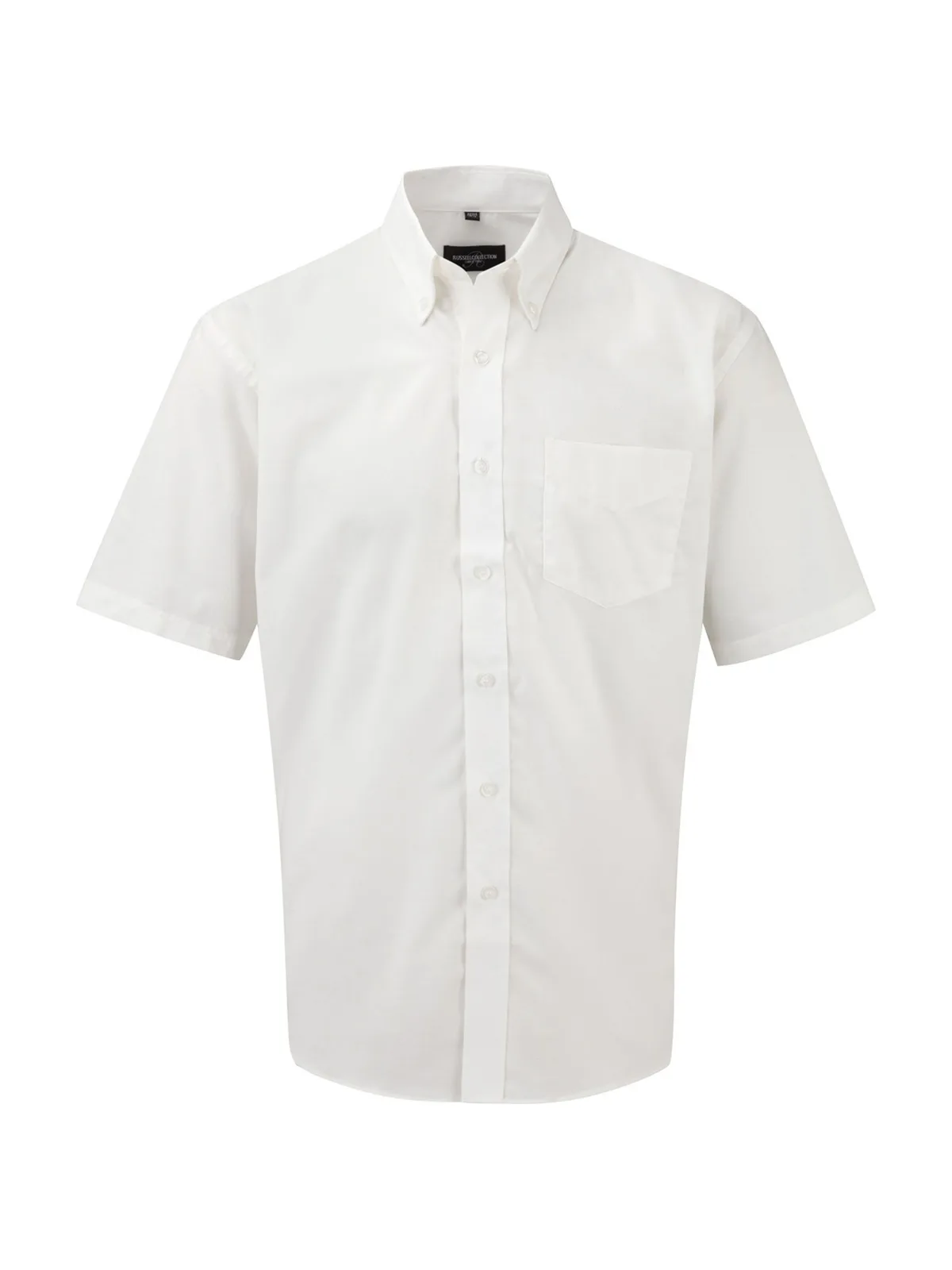 Men's Short Sleeve Classic Oxford Shirt — WHITE