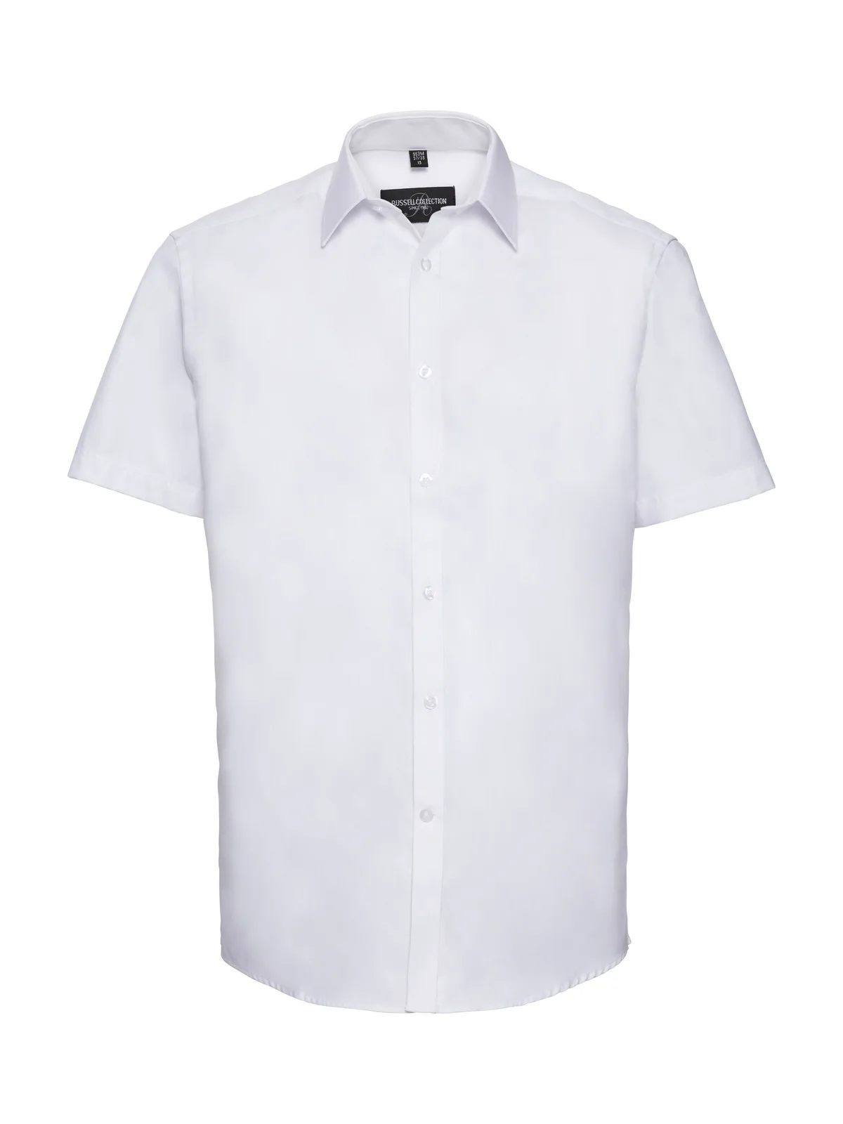 Men's Short Sleeve Tailored Herringbone Shirt — Chemises Russell Collection à personnaliser