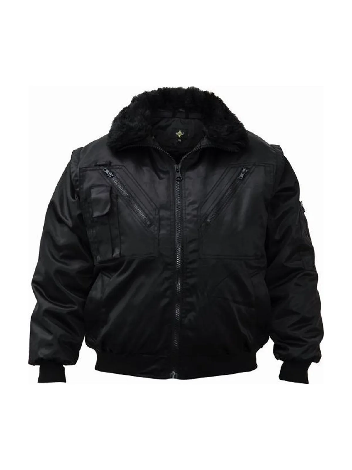 Hi-Vis Pilot Jacket "oslo" — BLACK