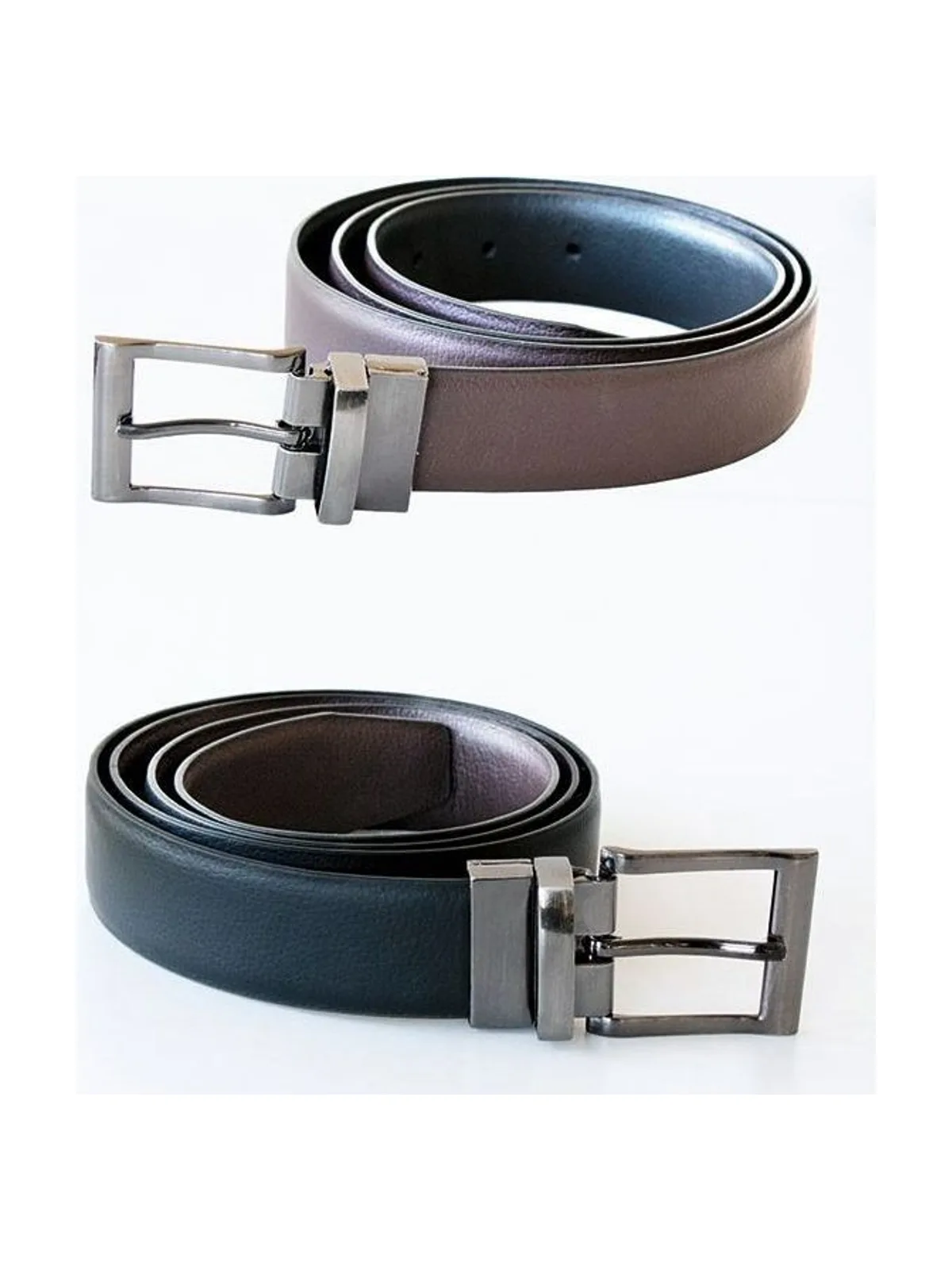 Elegant Two-Color Reversible Belt "schaffhausen" — te personaliseren Accessoires van Korntex
