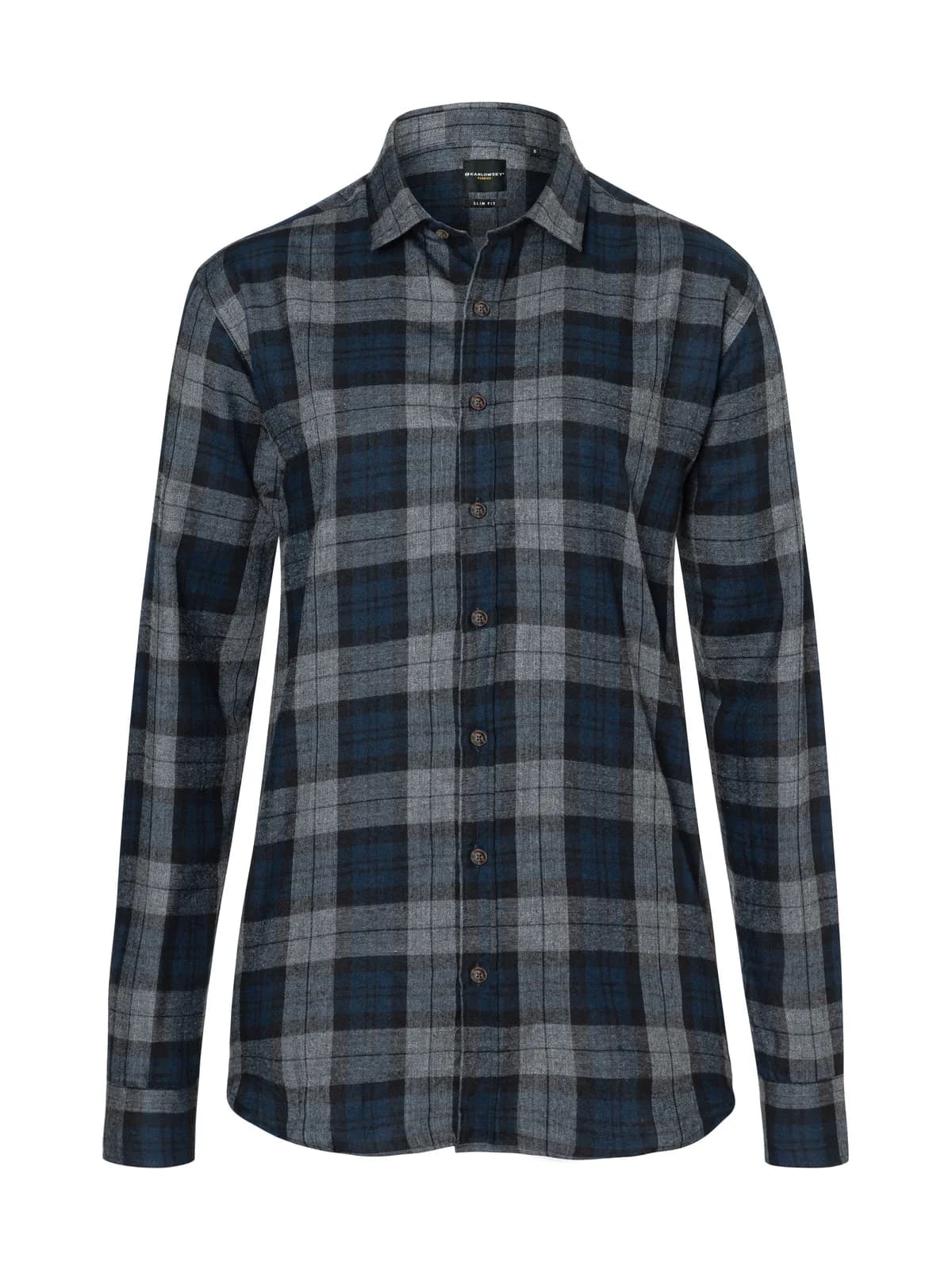 Ladies' Checked Blouse Urban-Style — NAVY